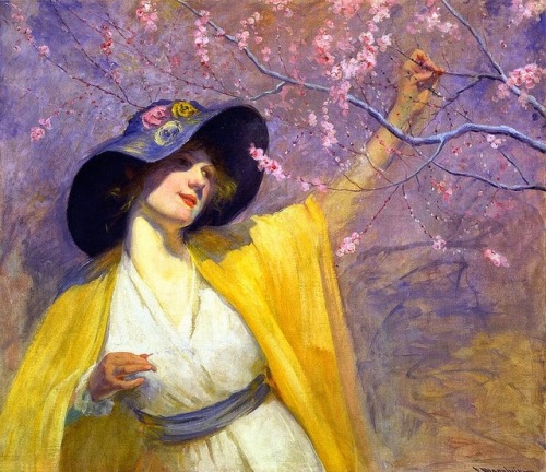 spirit-of-art - Jean Mannheim, Picking cherry blossoms, 1922