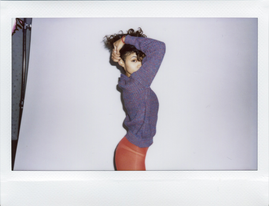 americanapparel:  Mika in the Recycled Fisherman Pullover. 