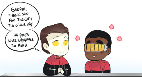 Plot twist: Lore is actually Geordi’s #1 fan