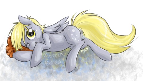 fetching-ponies:  Derpy was requested during my stream~ Muffin Pillow by CNat  x3 <333