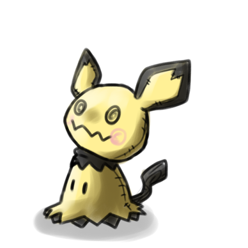 #172 - PichuSweet and docile, this Mimikyu chooses a peaceful lifestyle. Mimikyu with this disguise 