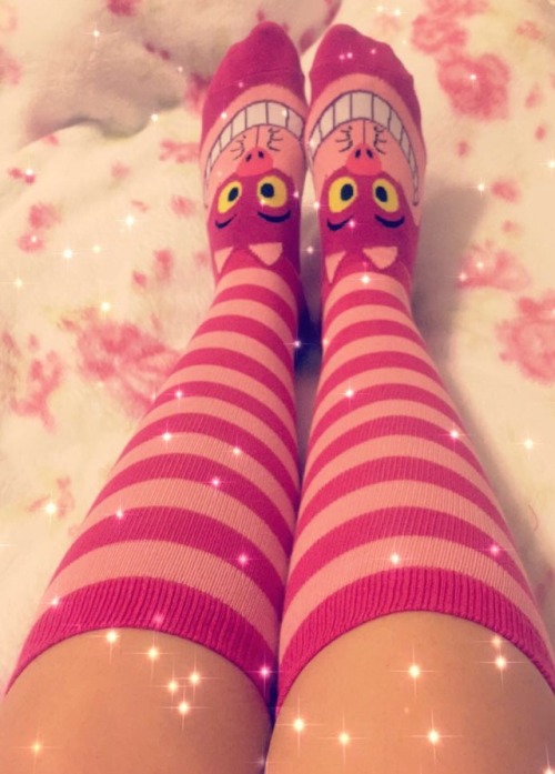Cheshire Cat Knee Highs ✨ www.shopdisney.com/cheshire-cat-knee-socks-for-women-1401266
