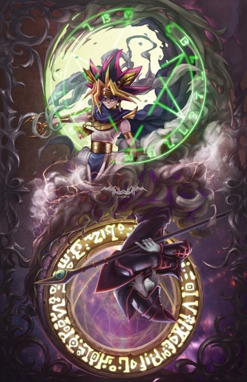 live-while-were-young: Atem and Dark magician Cool.