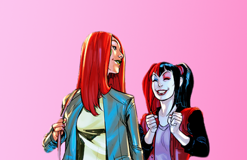 awhiskeykiss:  myfatfuckingface:  rasalghul:  Harley Quinn and Poison Ivy in the New 52  The Joker is not Harley’s love interest; he’s her origin story.  @queersplay  That comment ^^^^^^