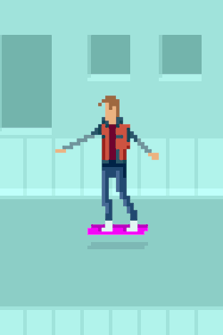 mazeon:  Marty McFly rides the HoverboardShown