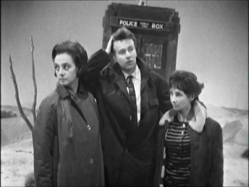 Doctor Who: An Unearthly Childgroup shotsIAN: Just a minute. You say we&rsquo;ve gone back in time? 