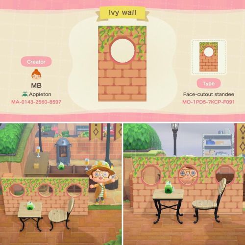 The new custom face cutout designs make cute little walls with windows!! . . . #animalcrossingnewhor