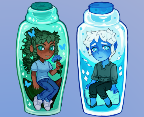 tinypaint:The hosts in their vials, you can get them as keychains after you back the kickstarter for