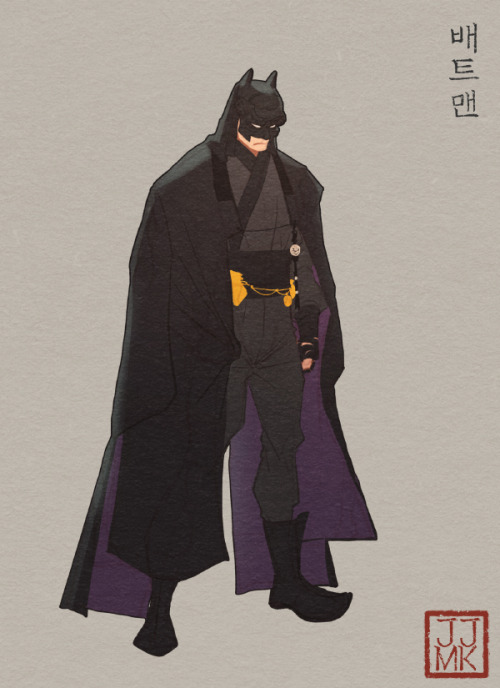 jausters:  jjmk-jjmk:  Batman fan art - Classic Korean art style  This is so rad