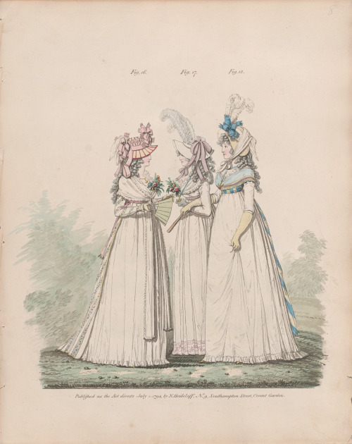 Gallery of Fashion, vol. I- April 1, 1794-March 1, 1795, Nicolaus Heideloff, 1794-1802Hand-colored e
