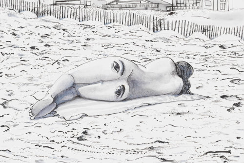 Nicole Eisenman (French, b. 1965, Verdun, France) - Math, 2017, Drawings: Pencil, Ink on Paper