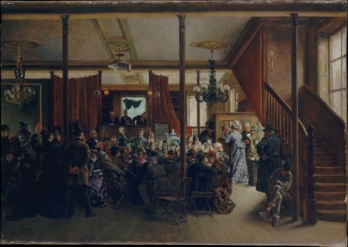 met-european-paintings:Auction Sale in Clinton Hall, New York, 1876 by Ignacio de León y Escosura vi