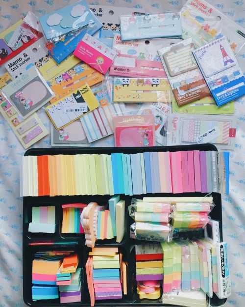 paperstudy:  January 3, 2016 // 2:03 PM My sticky notes collection that I have been growing for 3-4 