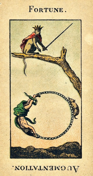 starrywisdomsect:Cards from an antique French tarot deck known as “The Grand Etteilla.”‘Etteilla’ is