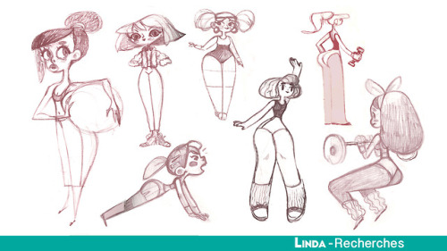 Linda, character development - Part 01I present you Linda, a character I created for a school exerci