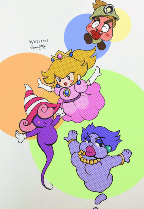 Some lovely ladies from Paper Mario: The Thousand-Year Door for Day 7 of Inktober. My boyfriend and 