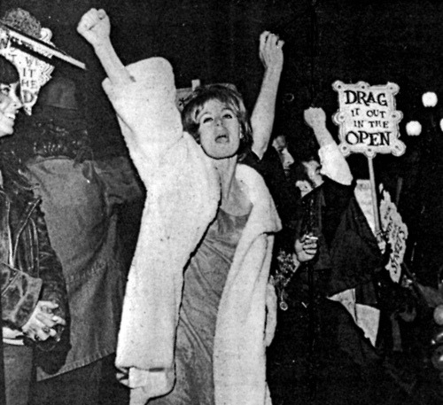 Never forget: Stonewall was a fucking police riot, and resistance was led by POC trans women such as Marsha P. Jones and Sylvia Rivera or POC gender non-conforming people such as Stormé DeLarverie.  We are the Stonewall girls We wear our hair in curls