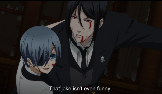 kuroshitsuji-sama:  Can we just take a few seconds and pay attention on Sebastian’s face when Ciel praise him:and there:This smile will kill me! And this one is my favourite,when Ciel motivates him:THIS!He never had a bond with anyone like with Ciel ,and