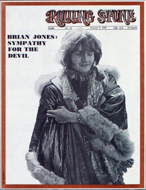 sweetsixtiesblog:   Brian Jones on the cover of Rolling Stone magazine following his death   