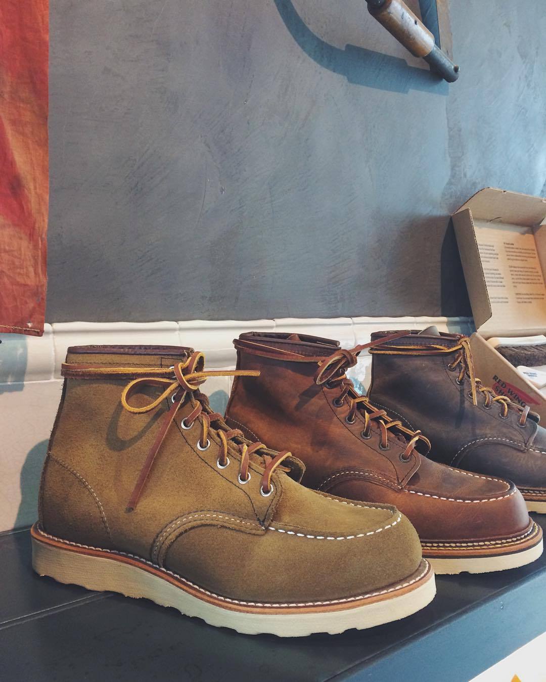 red wing moc toe olive mohave