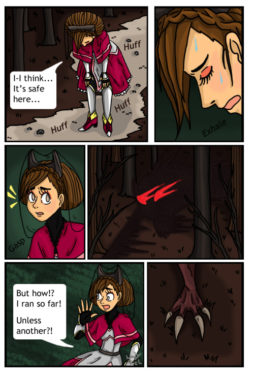 I’m now posting my comic hereOuramyr Ch 1 The Red Hooded Hunter pgs 1-5SynopsisShort adve