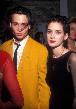 becauseitisjohnnydepp:Johnny Depp &amp; Winona Ryder at the Cry-Baby” Premiere (Maryland, Baltimore) - 1990