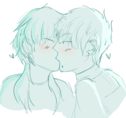papa-noiz:  i wanted to try that heart smooch thing and who could be a better volunteer