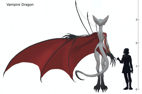 zaggatar:    Did some more on the species of my species of Vampire Dragons, creating a species reference sheet out of the concept art I did of her for the big painting. A bit of stats, backstory as well as a bit more on Mara.  Here’s the painting I