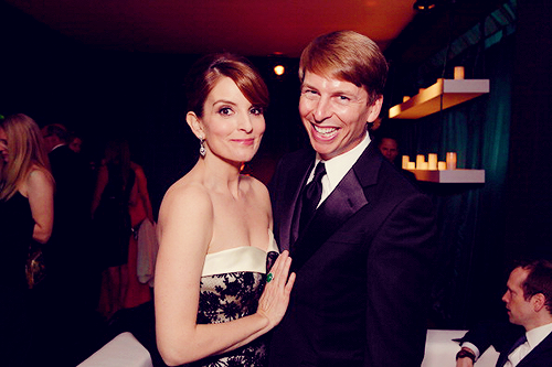 feyminism-blog:Tina Fey and actor Jack McBrayer attend the NBC/Universal/Focus Features/E! Networks 