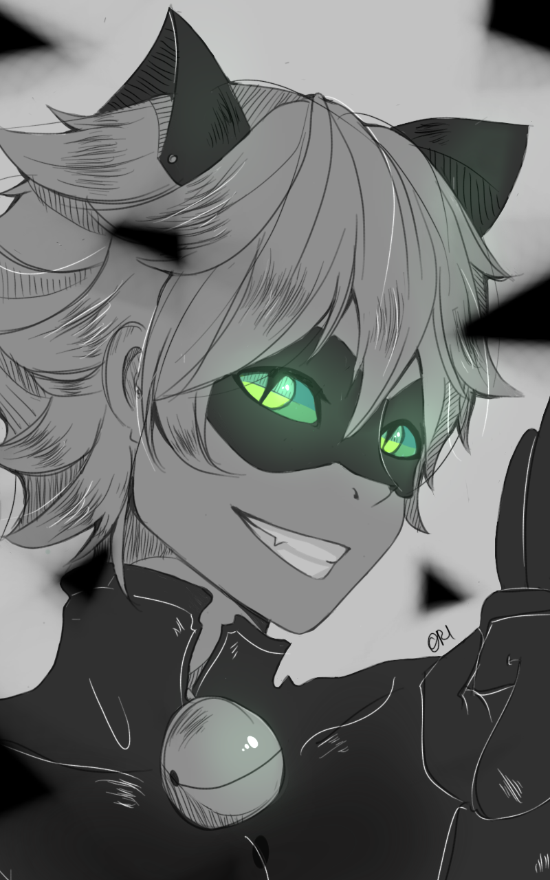 oh-rly-ori:  Miraculous March Day 2 : Adrien Agreste/Chat Noir  I haven’t drawn