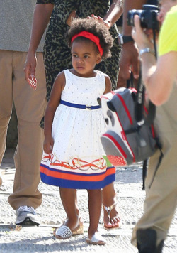 beyoncefashionstyle:  Blue Ivy at Picasso