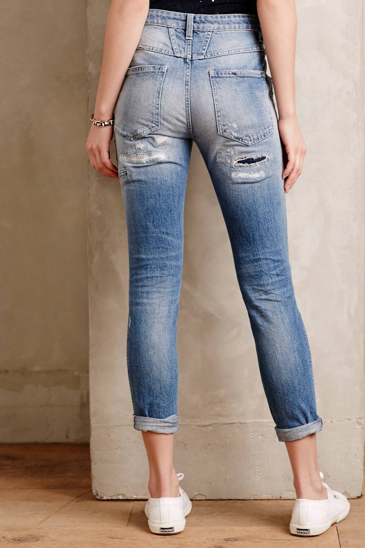 urbnite:  Cropped High Rise Worker Jeans 