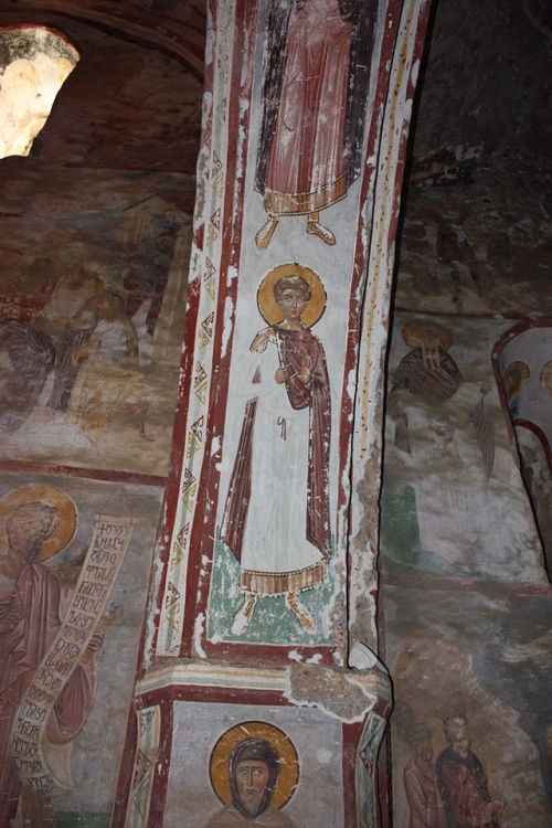 Frescoes in Tsalenjikha cathedral, Georgia; possibly 14th century