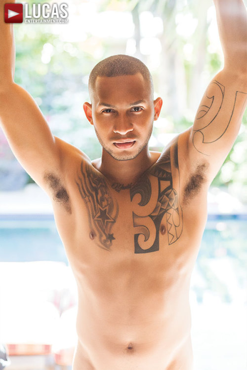 dominicanblackboy:  Sexy tatted fat pretty latin yummy ass Xavier Saldana got a nice yummy dick as well!