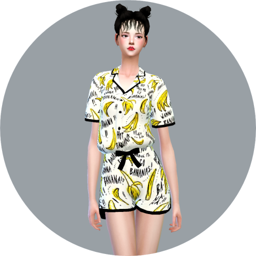 sims4-marigold:  Pajamas Shirts &amp; Ribbon Pajamas Shorts  Pajamas Shirts   Ribbon P