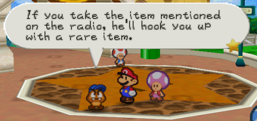 An obscure character from Paper Mario is the Trading Event Toad, who can be encountered only if Mari