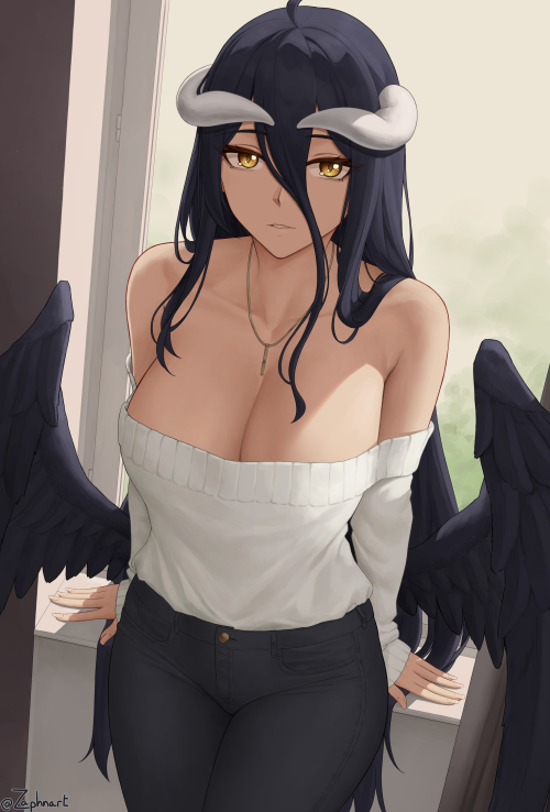 「アルベド/Albedo」 by Zaphn | Twitter๑ Permission to reprint was given by the artist ✔.