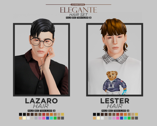 johnnysimmer: johnnysimmer: Elegante (Male Hair Set)This is not a big set but I absolutely loved the