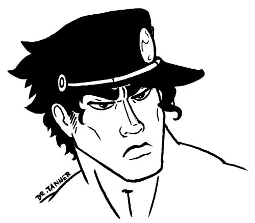 I HAVE ATTEMPTED TO LEARN HOW TO DRAW JOTARO.I think he might be a bit too heavy-set, but I can alwa