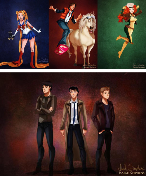 sonofabitz:-sharkbites:mydollyaviana:Disney characters dressed up as Pop Culture icons! By the amazi