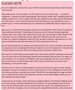 erraticmusings:  Leelah Alcorn’s suicide note. Original here. Screenshot just to preserve it in case anything happens to the original (And I know there are other screenshots floating around, but the more the better, right? And spreading her own words