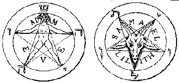 Ffrreeyyoouurrsseellff:  Eliphas Levi’s Rendering Of The Upright And Inverted Pentagram.