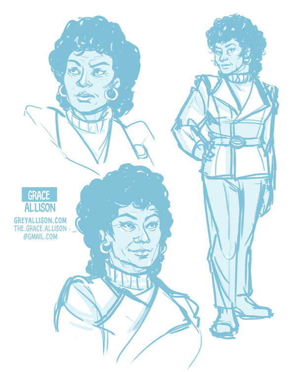 greyallison:  Sketches from the fourth Star Trek movie, The Voyage Home. It is my