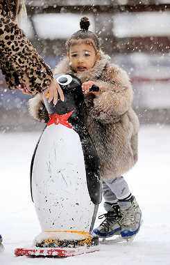 celebritiesofcolor:North West ice skating in NYC