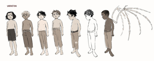 This is my character design progress for a shortstory I’m working on for Phil MairaHe gave me a brie