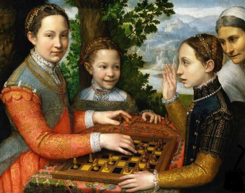 obsessionartborady:“The Chess Game” (Italy, 1555) Oil on canvas By Sofonisba Anguissola