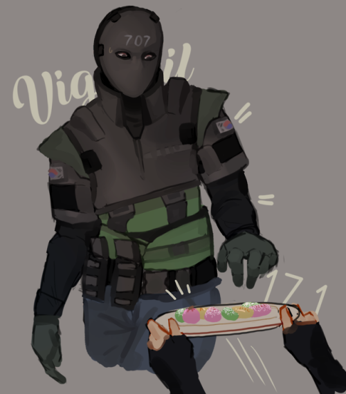 tenkain:  Vigil getting tteok for his bday ♡♡♡