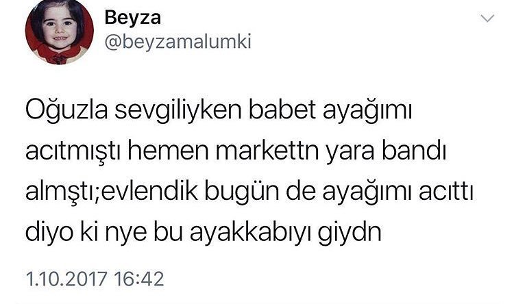 Oğuzla sevgiliyken babet...