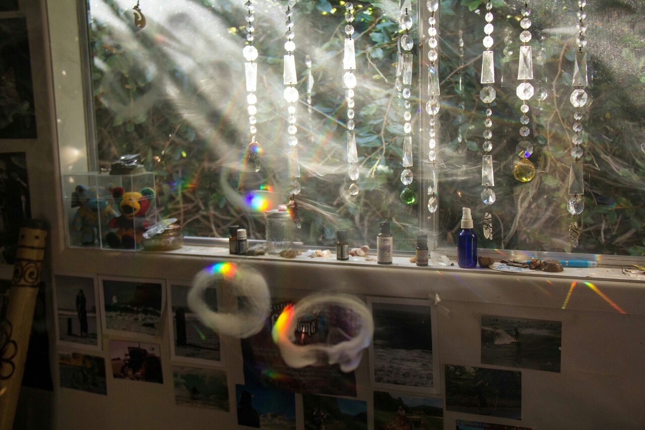 dreadedgrape:  Blowing rainbow smoke rings