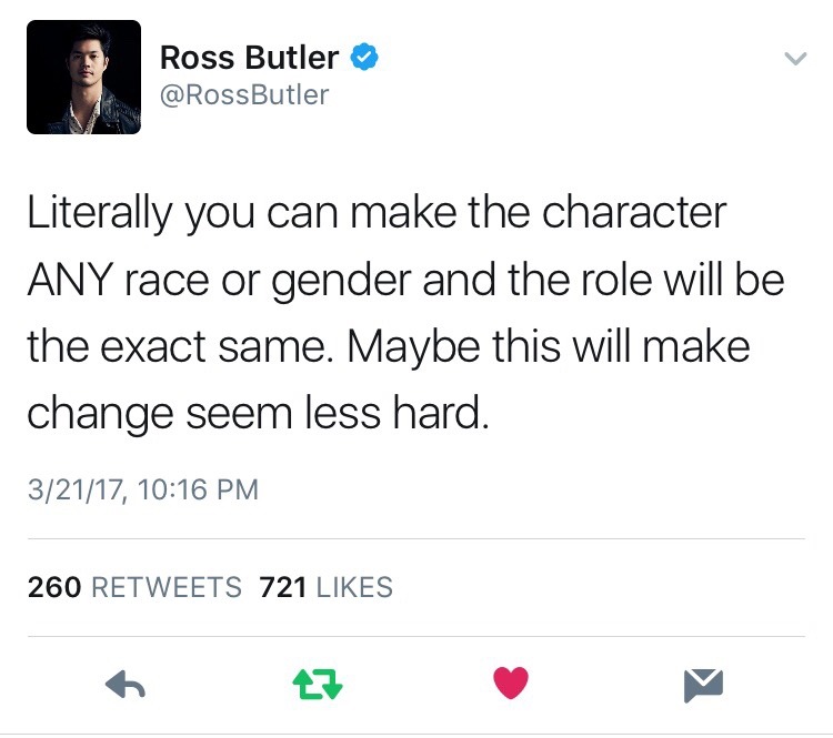 hellaharleenqueen: Ross Butler @ all the people mad about riverdale’s diversity~
